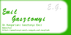 emil gasztonyi business card